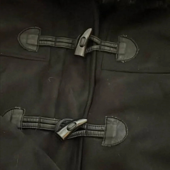 Girl's GAP Paddington Peacoat Black with Fur - Size XXL 14/16 - Picture 5 of 7